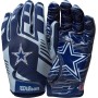 Guanti da ricevitore per adulti Dallas Cowboys Wilson NFL Stretch Fit