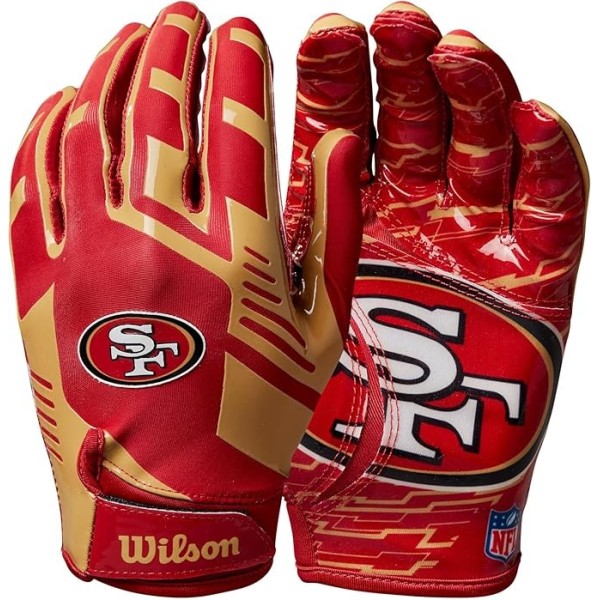 Guantes receptores adultos Wilson NFL Stretch Fit San Fransisco 49ers