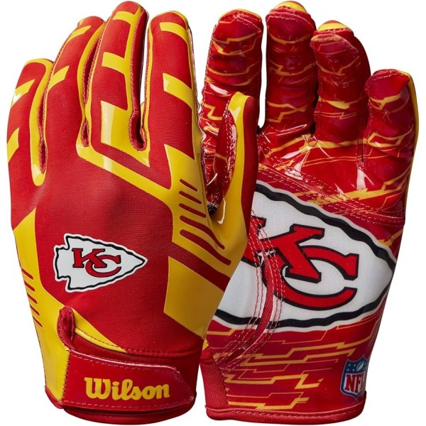 Gants NFL Stretch Fit pour jeunes receveurs - Kansas City Chiefs
